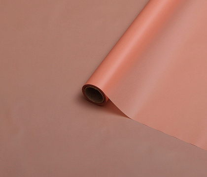 Упак. материал матовая пленка "Флёр", 53 мкр, 58 см х 10 м, ярко-розовый