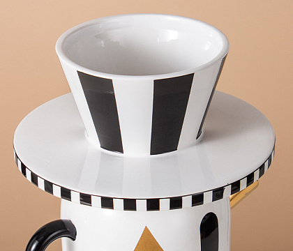 Керамическая декоративная ваза "Кэрролл", цвет белый, 20,5*19,5*36 см