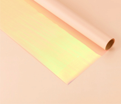 Упак. материал флористическая пленка с голографической стороной, 50 мкр, 58 см х 10 м, розовый лотос