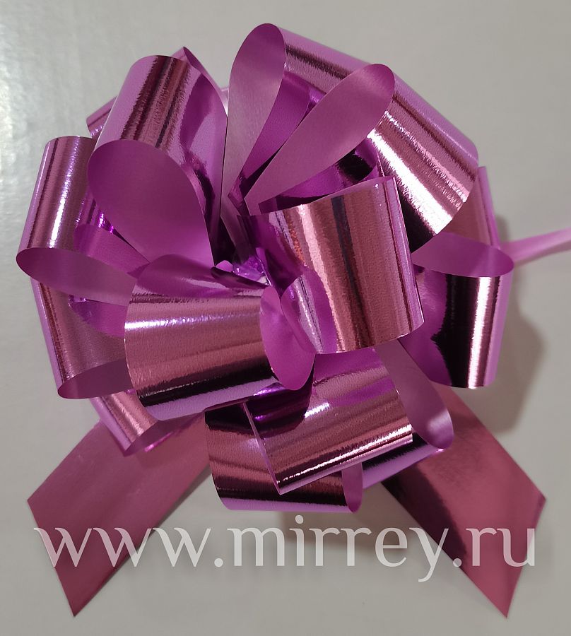 Бант-шар Металлик 30 мм , диаметр 12,7 см, розовый