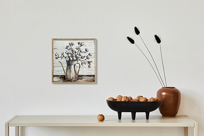 Постер "Цветы", рама деревянная, 20*20*1,9