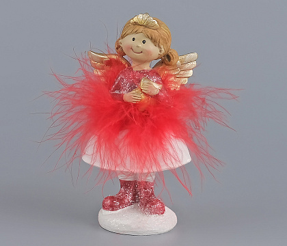 Декоративное новогоднее изделие Фея , 12.8 см, красный
