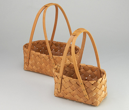 Набор корзин плетеных (секвойя), 31*21*13/35.5 см. 22*15.5*13.5/31.5, 2 шт., светло-коричневый