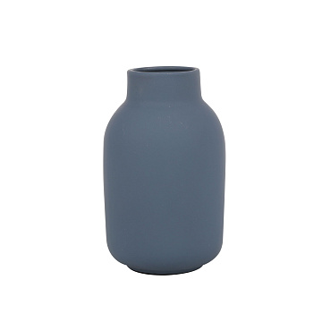 Ваза керамическая, цвет серый, 12,5*20 см