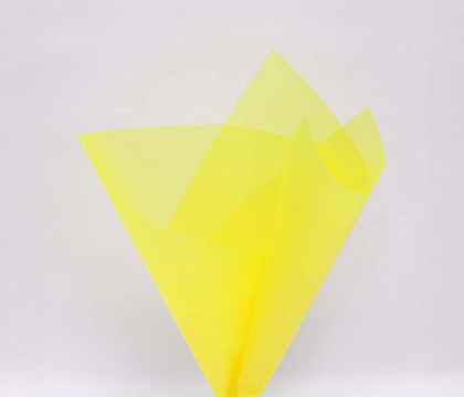 Упаковочный материал Тишью, 58 см х 10 м, флуоресцентный желтый