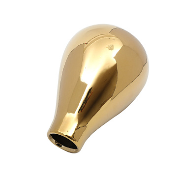 Ваза керамическая, хромированная, цвет золото, 12,5*17,5 см