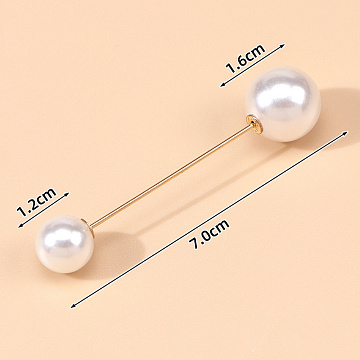 Набор булавок флористических 1,2/1,6 см * 6,5 см, 10шт/упак, жемчужно-белый