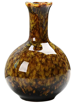 Ваза керамическая, цвет желтый, 7,5*10,1 см