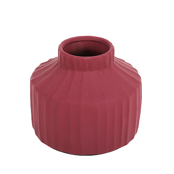 Ваза керамическая, цвет красный, 16,5*13,5 см