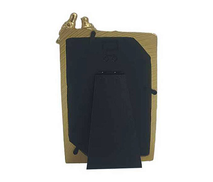 Фоторамка декоративная из эпоксидной смолы "Соловьи", цвет золото, со стеклом, 10x15 см