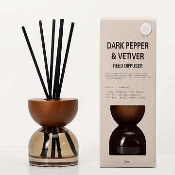 Ароматический диффузор с палочками 90 мл., Dark Pepper & Vetiver/Темный перец и ветивер