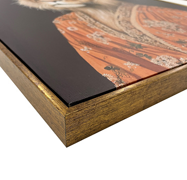 Картина "Лев II", 30% ручная работа, рама пластиковая, 60*80*3,5