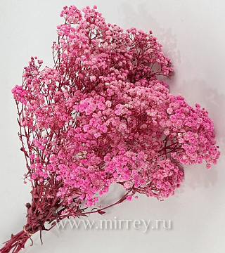  Сухоцвет "Гипсофила", длина 70-80 см, 120 гр/упак., насыщенный розовый.