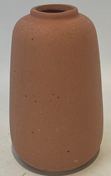 Ваза керамическая, цвет темно-коричневый, 9,5*9,5*15,5 см.