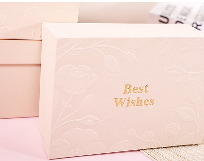 Набор коробок подарочных 22,5*16*9,5, 20*14*8, 17,5*12,5*6,5 см, 3 шт., молочный