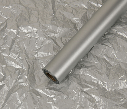 Упак. материал флористическая пленка с перламутровым эффектом, 50 мкр, 57 см х 10 м, серебристый