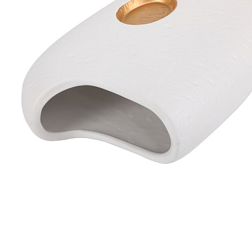 Ваза керамическая, цвет бело-золотой, 19*9,5*29 см