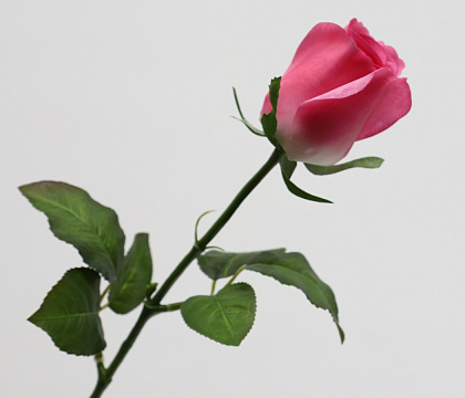 Цветок искусственный декоративный "Роза", H32*D5 см., розовый