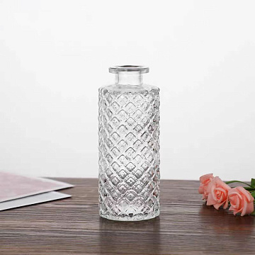 Ваза стеклянная D5*H13 см, 1 шт., прозрачн.