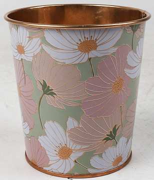 Декоративное кашпо "Гармония" D9.8XH10CM B:D7.6CM, металл