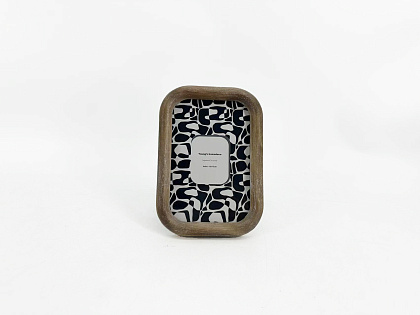 Фоторамка декоративная из дерева, серия "Арронди", цвет орех, со стеклом, 10x15 см