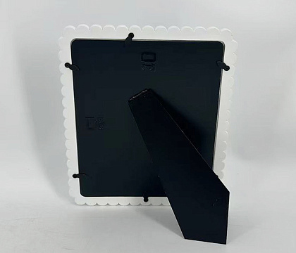 Фоторамка декоративная из эпоксидной смолы, серия "Бабл", цвет белый, со стеклом, 20x25 см