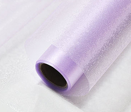Упак. материал флористическая пленка "Хрусталь", 120 мкр, 57 см х 7 ярдов , сиреневый