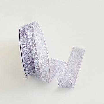 Лента декоративная "Ажурная нежность", полиэстер,  30 мм х 9 ярд., сиреневый (8 шт./упак.)