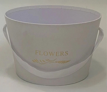 Коробка под цветы 20,2x12,5см, 1 шт., белый