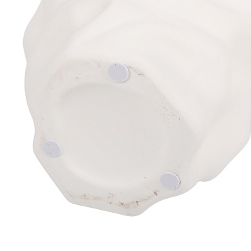 Ваза керамическая, цвет белый, 15,5*14,5*25,5 см