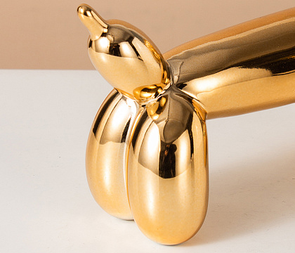 Статуэтка декоративная "Шарик", керамика, цвет золото, 25,5*8*12,5 см