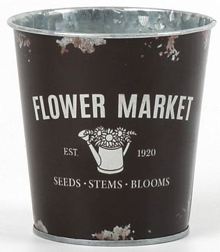 Декоративное кашпо  "Цветочный рынок " 9.8XH10CM/B7.5 (матовый финиш), металл, коричневый