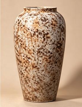 Ваза керамическая декоративная, цвет бежево-коричневый, 30*19 см.
