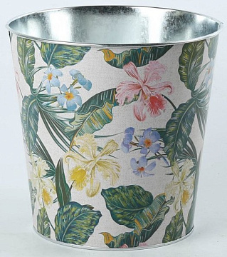 Декоративное кашпо "Дары сада" D21XH20.3CM B16, св.розовый, металл