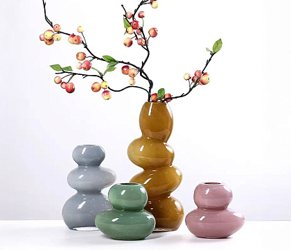 prev . Ваза стеклянная D15 * H32 см, 1 шт., янтарный