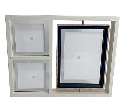 Фоторамка-коллаж декоративная из МДФ для 3 фотографий: 10х10 см. (2), 13х18 см. (1), со стеклом, 37,5x4х29,5 см