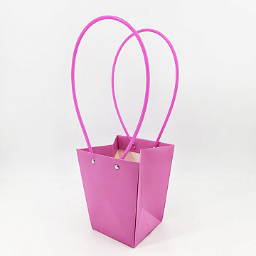 Пакет подарочный "Мастхэв" малый, 13,5х9,5х15 см, 10 шт./упак, ярко-розовый