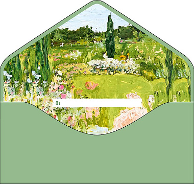 Открытка-конверт "Пейзаж!", размер: 9,3х19 см, в упак. 1 шт.