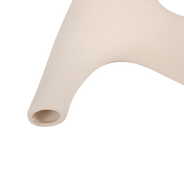 Ваза керамическая, цвет белый, 16,5*7*26,5 см