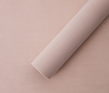 Водостойкий упаковочный материал "Бархат", 53 см*6 ярдов, 75 г/м², пудровый