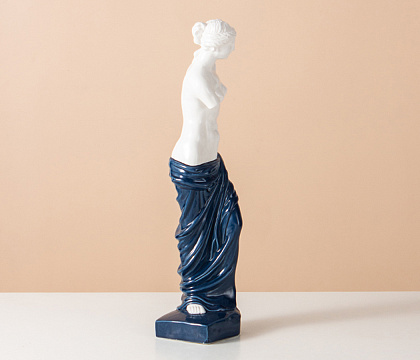 Статуэтка декоративная серия "Венера", керамика, цвет синий, 9,5*11*41 см