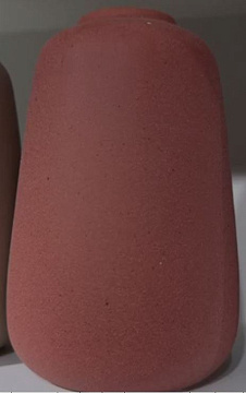 Ваза керамическая, цвет бордовый,  9,5*9,5*15,5 см.