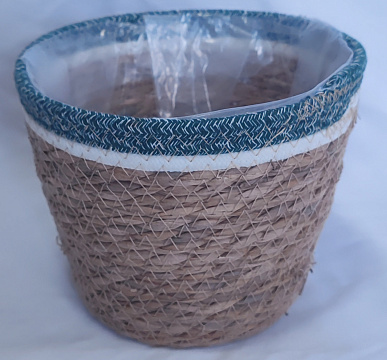 Корзина плетеная (рогоз): D17xH15 BD12, 1 шт.