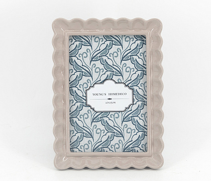 Фоторамка декоративная из эпоксидной смолы, серия "Арко Орео", со стеклом, 10x15 см