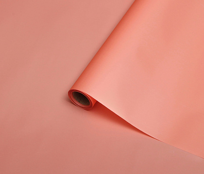 Упак. материал флористическая пленка матовая, 55 мкр, 58 см х 10 м, ярко-розовый