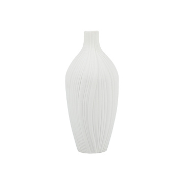 Ваза керамическая, цвет белый, 10*23,5 см