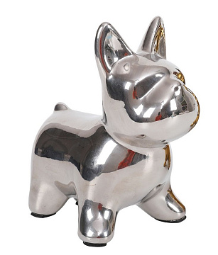 Статуэтка декоративная "Собака", цвет серебро, 14,5*9,5*15 см