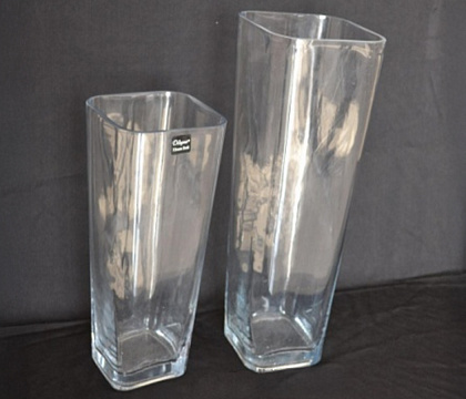 Ваза стеклянная D15 * H40 см, 1 шт., прозрачн.