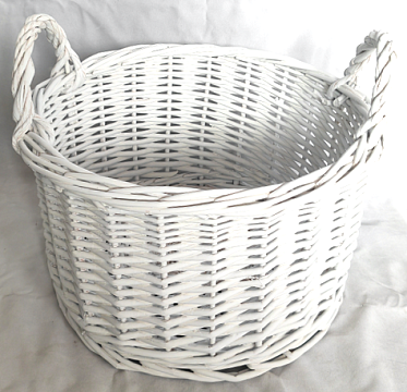 Корзина плетеная (ива): D35XH21XB32, 1 шт., белый
