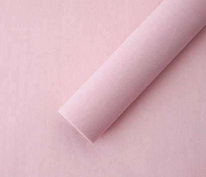 Водостойкий упаковочный материал "Бархат", 53 см*6 ярдов, 75 г/м², св-розовый